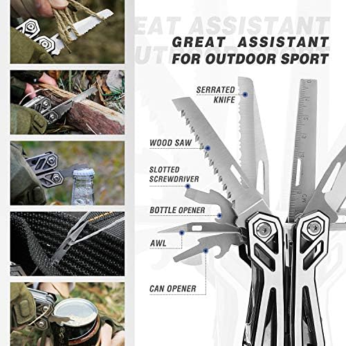 MOSSY OAK 21-in-1 Multitool, Stainless Steel Pliers with Pocket Knife