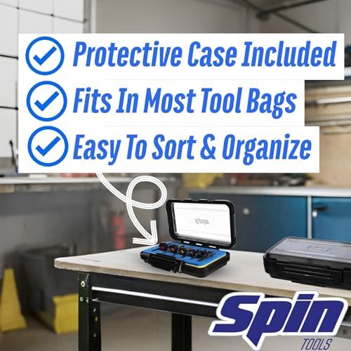 Spin Tools 4000 4-Piece Drill Bit Swaging Tool Set 1/4, 3/8, 1/2, 5/8-Inch