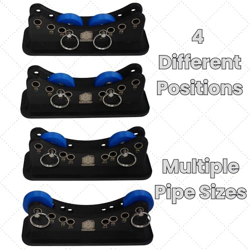 Magnetic Pipe Bevel Roller System for Welding & Fabrication – Adjustable Pipe Sizes, Turning Roller Stand for Grinding, Pipe Prep & Beveling – Fits 1/2" to 10" Pipe by HexPro3D