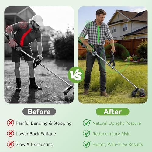Back Saver Handle for Weed Eater,String Trimmer,Snow Shovel,Rake
