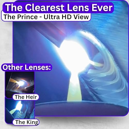 Ridge Products | Silver Shade 10 Auto Darkening Welding Lens | Cool Blue Welding Lens 2x4 1/4 | Shade 10 Welding Lens Auto Darkening | Perfect for a Sugar Scoop Welding Hood or Pancake Welding Hood