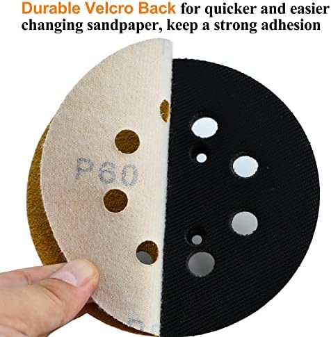 5-Inch 8-Hole Hook and Loop Sanding Discs 60-Grit, 200-Pack