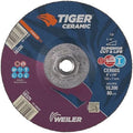 Weiler 58330 6 x 1/4 Tiger Ceramic Type 27 Grinding Wheel CER24R 5/8-11 Nut (Pack of 10)