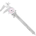 PECtools 6 Inch Dial Caliper, DIN 862 Double Dial Inch/Metric Combined Caliper, 0-150mm, 0.001"/0.02mm Resolution, Shock & Oil Resistant, with Case