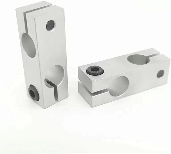 Optical Shaft Cross Clamp Fixed Bracket Parallel and Vertical Connection Locking Aluminum Double Hole Same Diameter Connector (Color : 50mmx50mm)