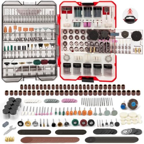 618PCS Rotary Tool Accessories Kit,Red