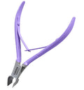 Professional Cuticle Trimmer Nail Cuticle Cutter Stainless Steel Cuticle Nippers with Sharp Blades of Cuticle Clippers Manicure Tools with Double Spring for Nail Care Pedicure Nail Tools (Purple)