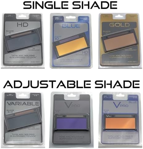 Blue Auto-Darkening Welding Lens - High Definition Blue Hue Filter- Fits 2" x 4-1/4" Welding Hoods – Shade 10