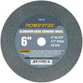 POWERTEC Bench Grinder Wheel, 6 Inch Grinding Wheel 60 Grit, Aluminum Oxide, 6 Bench Grinder Wheels for Pedestal & Benches, 3/4" Thick 1/2" Arbor, Sharpening Shaping Drill Bits, Knife, Stone - 15515