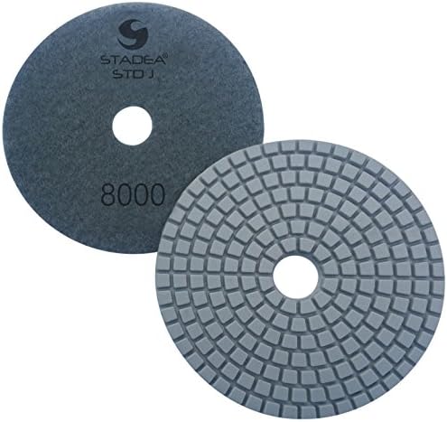 PPW146D Diamond Polishing Pads 4" For Concrete Terrazzo Marble Granite Edge Countertop Floor Wet Polishing, Grit 8000 - Pack of 5