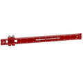 Woodpeckers Paolini Pocket Rule, Aluminum, 12" / 300mm Combo, Woodworking Ruler with Sliding Stop, Vertical End Scale, Scribing Notch, Engraved Scale