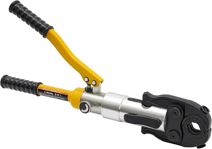 PEX Pipe Press Crimping Tool Kit, Hydraulic Copper Tube Fittings 1/2, 3/4, 1" Press Crimping Tool Kit Copper Ring Removal Tool for Most Copper Tees Elbows Straight Pipes
