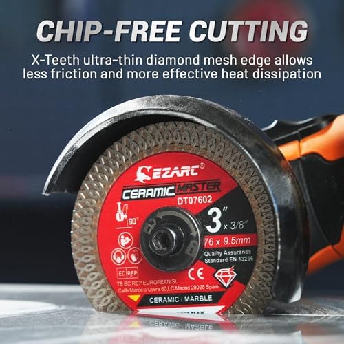 EZARC 3 Inch Super Thin Diamond Tile Blade, 3/8" Arbor, 2-Pack