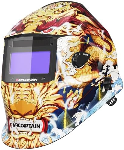 ARCCAPTAIN Welding Helmet Auto Darkening, 1/25000s, Shade 4/9-13