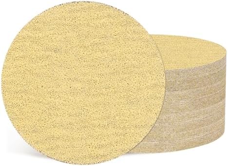 100Pcs Sanding Discs 3In 80Grit Hook and Loop Sandpapers Yellow