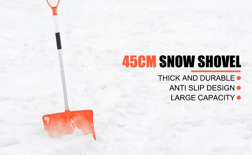 Gavigain High-Performance Snow Shovel, Snow Shovel for Driveway,Snow Clearing Kit for Cars, Truck Camping and Outdoor Activities, Large Capacity, D Shaped, Assemblable Shovelling Tool