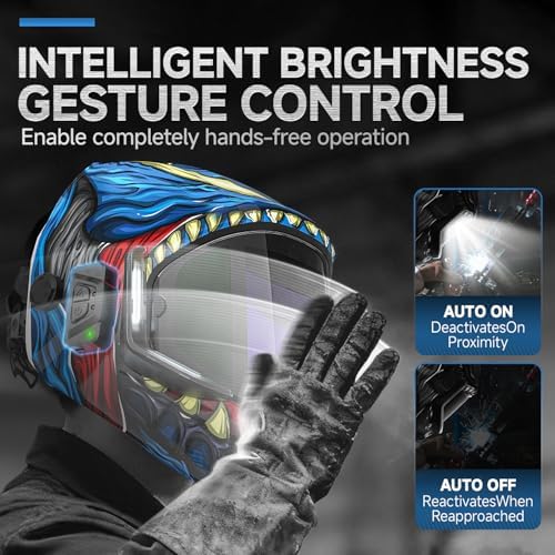 ANDELI Auto Darkening Welding Helmet with Light,with Internal Display