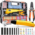 532PCS Heat Shrink Solder Seal Wire Connectors Kit with Mini Heat Gun, Solder Stick Wire Connectors Waterproof Wire Electrical Connector Kit for Marine, Automotive, Boat, Truck (26-6 Gauge)