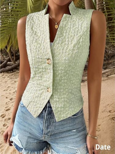 Mina Self Women's Sleeveless Sweater Vest,Knit Stretchy Dressy Casual Top