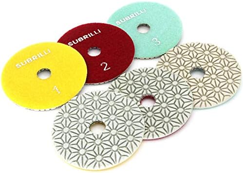 3 Step Diamond Polishing Pads 4 inch Granite Marble Polishing Kit