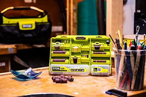 RYOBI - Set of 120 Mini-Tool Accessories - RAR800K-120 - Engraving, Polishing, Sanding, Precision, Dremel Compatible