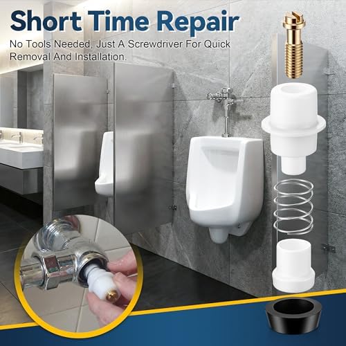 Screwdriver Control Stop Repair Kit, Compatible with Sloan, Replacement Parts Compatible with Sloan Flushometers H-540, H-600 & H-700 Series Control Stops(2 Pack,3/4")