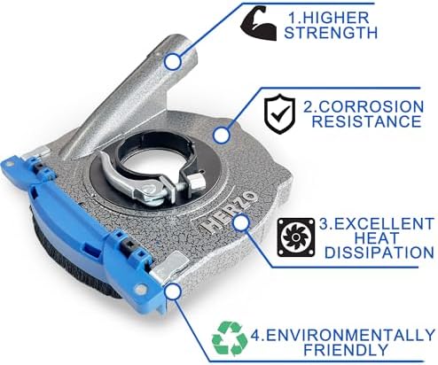HERZO Aluminum Dust Shroud for Angle Grinder 4.5 inch and 5 Inch