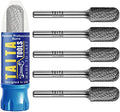 SC-5 Double-Cut Tungsten Carbide Burr, 1/4 in Shank, 5 Pack