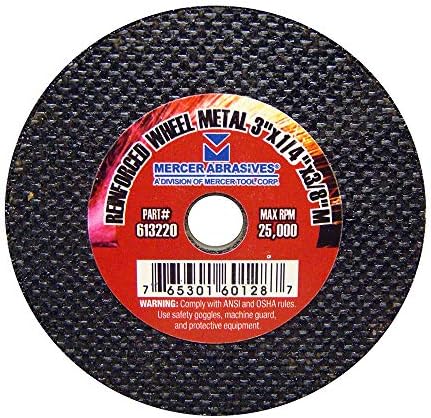 Mercer Industries 613220 - 3" x 1/4" x 3/8" Cut-Off Wheels for Metal (25 pack)