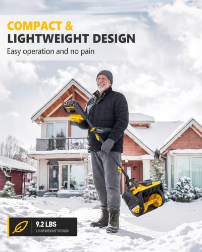 14'' Cordless Snow Shovel Compatible with Dewalt 20V Battery (No Battery)