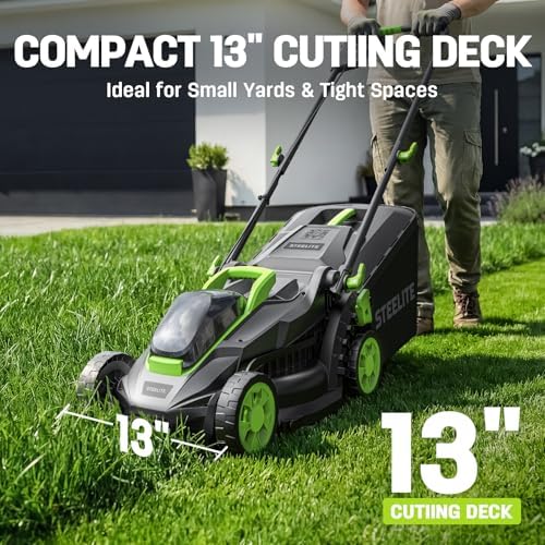 STEELITE Cordless Lawn Mower & Leaf Blower Combo for Small Yards