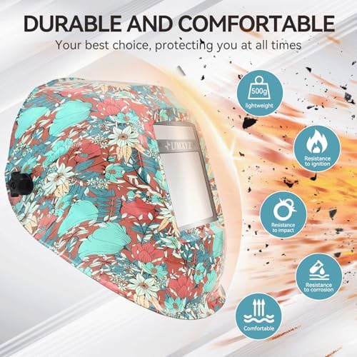 Welding Helmet Auto Darkening,Large Viewing 3.94 * 3.15" True Color Welding Hood with 4 Arc Sensors Solar Powered,Wide Shade 5-9/9-13 for TIG, MIG, MAG (B-001)