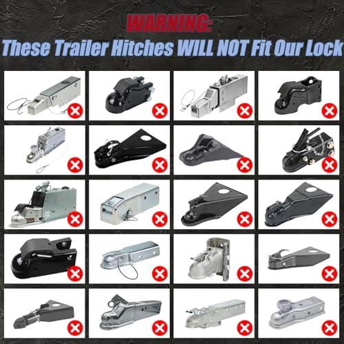 Trailer Hitch Lock, 2-5/16 Inch Coupler, Red