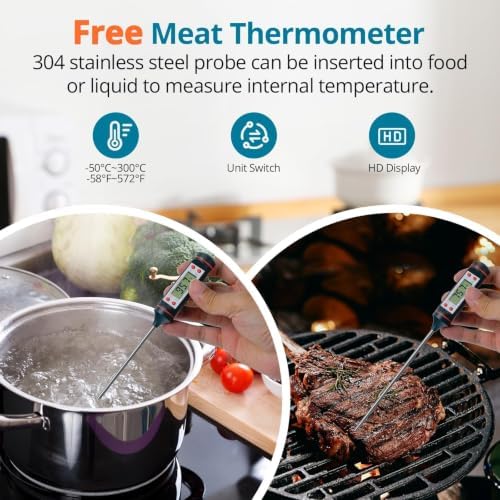 Tilswall Infrared Thermometer, Laser Temperature Gun -58°F~1112°F, Pink