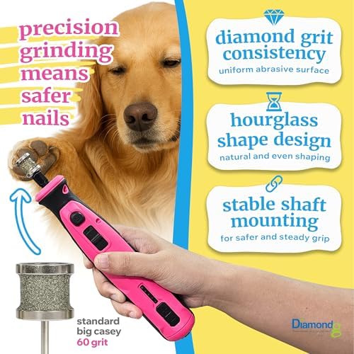 Diamondg Dog Nail Grinder Bits - Diamond-Coated, 60 Grit Body, 1pack, Large