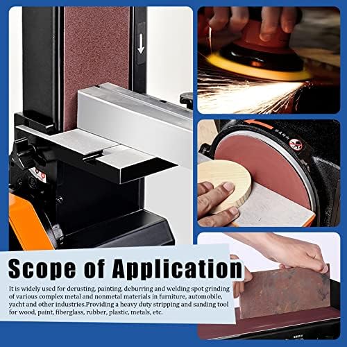 Glarks 23Pcs Sanding Belts and Sanding Discs Set Including 10Pcs 4 x 36 Inch 80/120/150/240/400 Grits Sanding Belts and 12Pcs 80/100/120/180/ 240/400 Grits Self Adhesive No-hole Sticky Sanding Discs