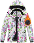 MoFiz Girl's Ski Jacket Fleece Snow Winter Coat Kids Warm Snowboard Jacket