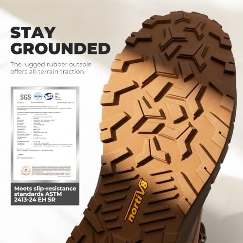 NORTIV 8 Men's Composite Toe Work Boots Slip Resistant