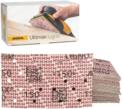 Mirka Abrasive Sheets Ultimax Ligno 3x5 Hook and Loop Sanding Pads P150