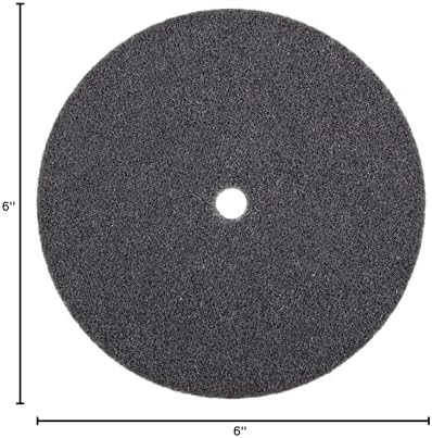 Scotch-Brite EXL Unitized Wheel, Silicon Carbide, 5000 rpm, 6" Diameter, 1/2" Arbor, 2S Fine Grit (Pack of 1)