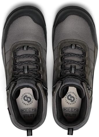 KEEN Utility Men's Skokie Hiker Style Mid Height Composite Toe 90 Degree Waterproof Work Boots