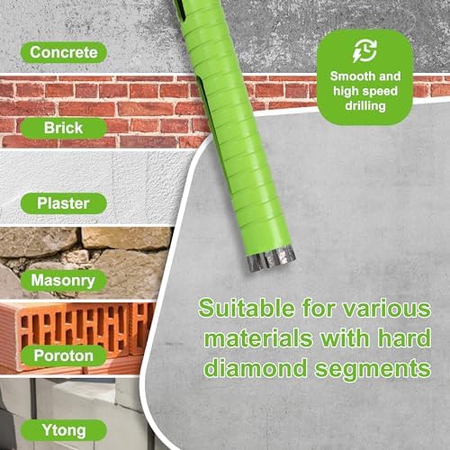 1 Inch Dry Core Drill Bit, 5/8"-11 Threaded Concrete Core Bit
