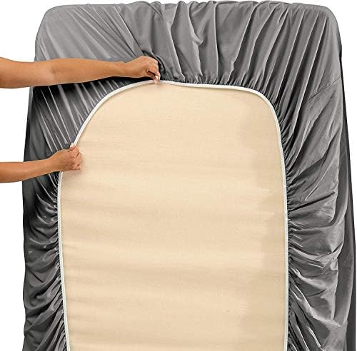 1000 Thread Count TWIN Size Egyptian 3pc Bed Sheet Set, Deep Pocket, GRAY