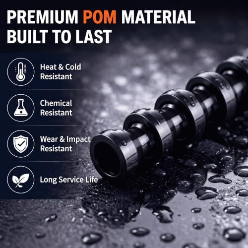 55 Pcs 25ft 1/4'' ID Flexible Water Oil Coolant Hose Pipe Bulk,Black