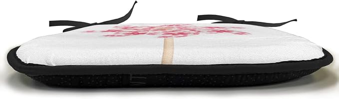 Lunarable Pinwheel Chair Cushion Pads Set of 6, Pinwheel Paper Power Wood Cheering Color Pin Freedom Happiness Family Time, Anti-Slip Seat Padding for Kitchen & Patio, 16"x16", White Coral Rose