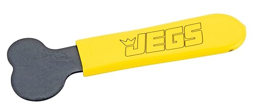 JEGS Quarter-Turn Fastener Tool | Steel Core | Non-Slip Vinyl Grip | Multiple Radii for Slotted Fasteners | Made in USA