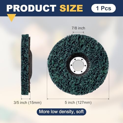 5" x7/8"(Arbor) Paint Stripper Discs for Angle Grinder Green