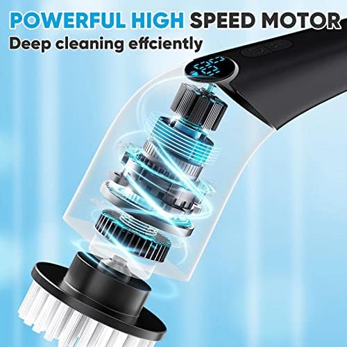 ADDPLUS Electric Spin Scrubber, Cordless Cleaning Brush Power Shower Scrubber Long Handle Extendable Handheld & Farberware Professional Heat Resistant Nylon Meat and Potato Masher