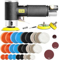Mini Air Sander,Random Orbital Air Sander Kit,Mini Pneumatic Sander for auto sanding tools kits with 1/2/3inch Polishing Sponge & Wool Pads Sandpapers (1"2"3" Buffer&Sander Kit)