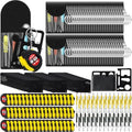 216 Pcs Mini Screwdriver Tape Keychain Set Multitool Pen Card Father's Gifts Bulk Mini Tool Set for Adult Men Dad (Yellow,Black)